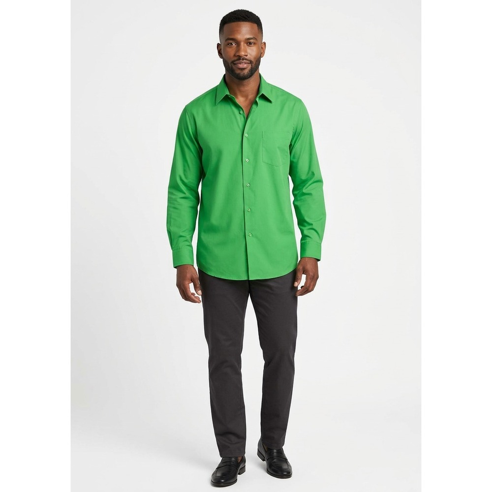Alexander Julian Colours Men's XL Shirt Kelly Green Long Sleeve Button Pocket